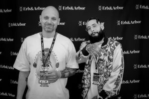 Doja Pak and Enrique Doja.ek attend the RS-11 Clone Drop featuring Doja x Wizard Treez x DeepEast w/ Seed Junky Genetics at Erb and Arbor, Panorama City, April 9, 2023